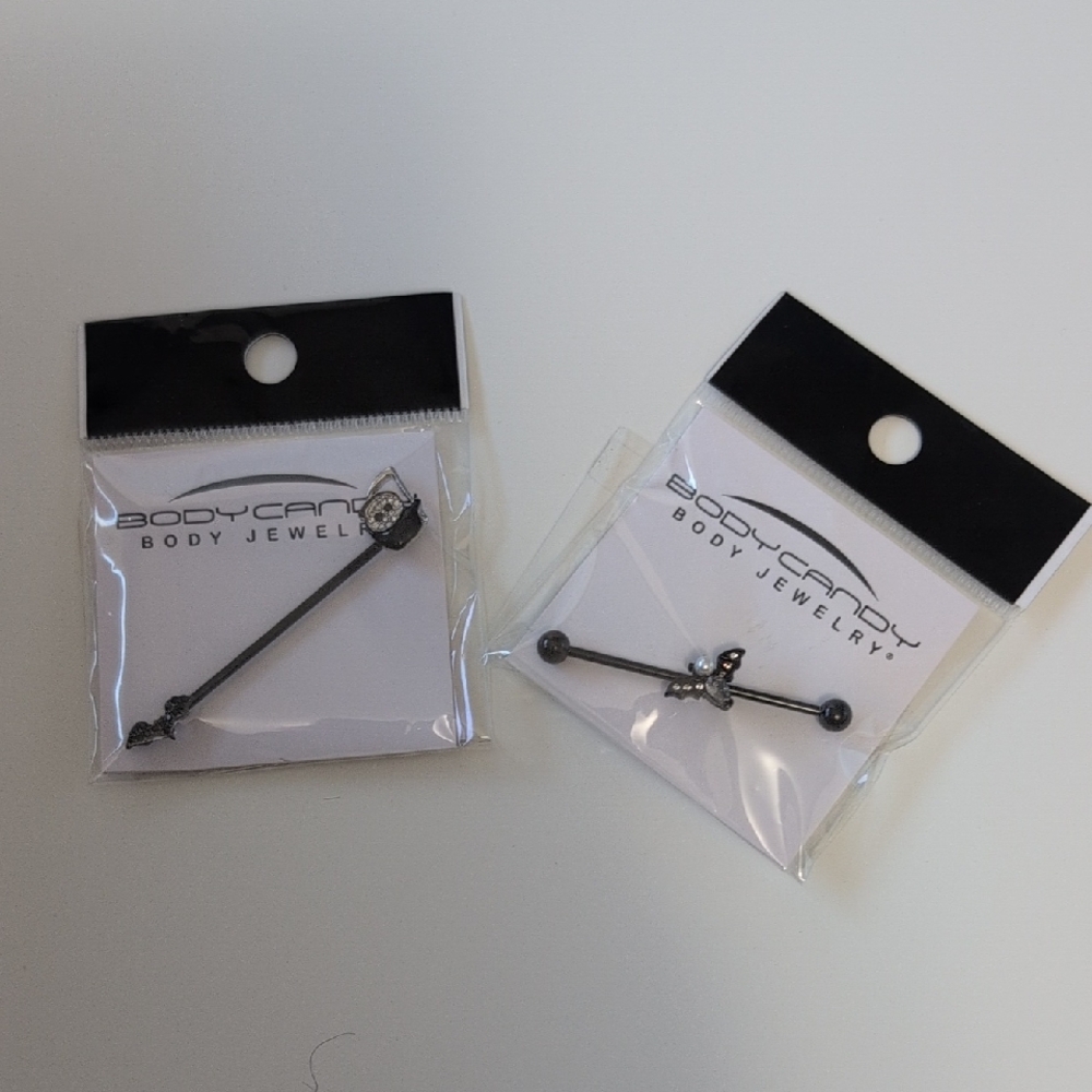 Body Candy Black Halloween Industrial / Scaffold Barbell Piercing Set